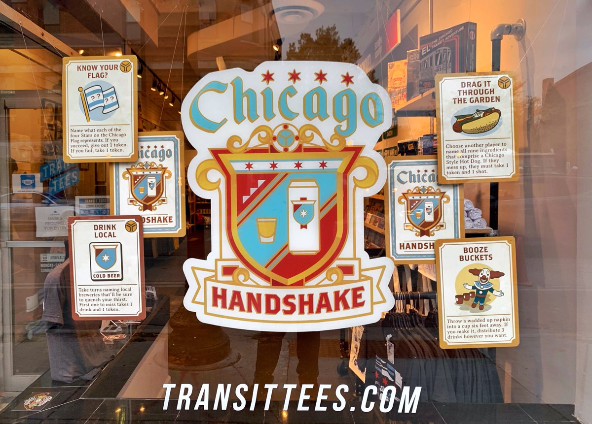 TransitTees's tweet photo. Pre-order your deck of Chicago Handshake. Orders begin shipping early November https://t.co/PuhDYF6tQ8 #chicagohandshake #malort @JeppsonsMalort #Chicago https://t.co/YLGSiWdOqm