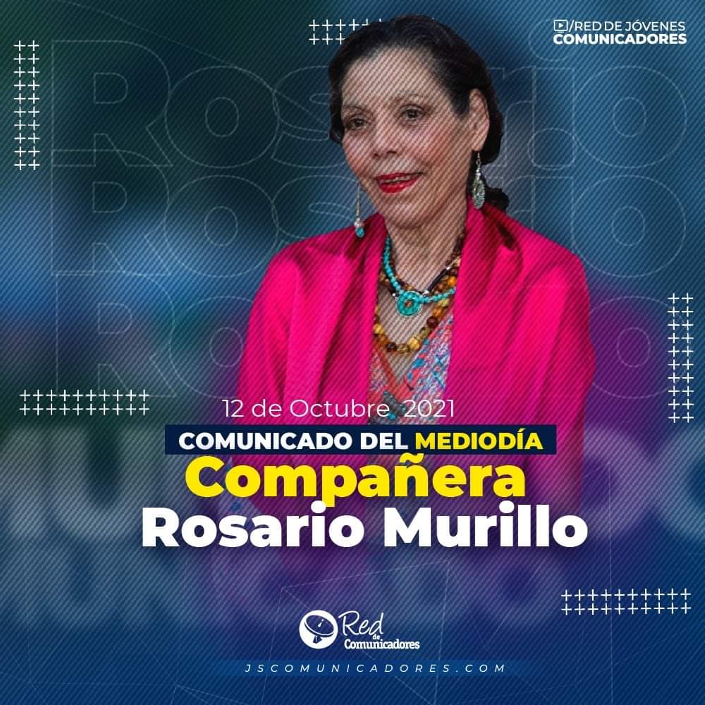 RedJSMatNE's tweet photo. 👉🏻Te compartimos principales noticias📰 brindadas por la compañera Rosario Murillo en su 🎙comunicado de mediodía.☀️

#OctubreVictorioso #UnidadParaLaProsperidad https://t.co/GwQpBaBw3g
