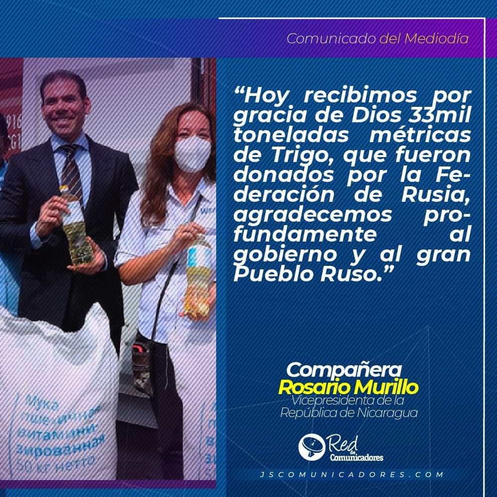 RedJSMatNE's tweet photo. 👉🏻Te compartimos principales noticias📰 brindadas por la compañera Rosario Murillo en su 🎙comunicado de mediodía.☀️

#OctubreVictorioso #UnidadParaLaProsperidad https://t.co/GwQpBaBw3g