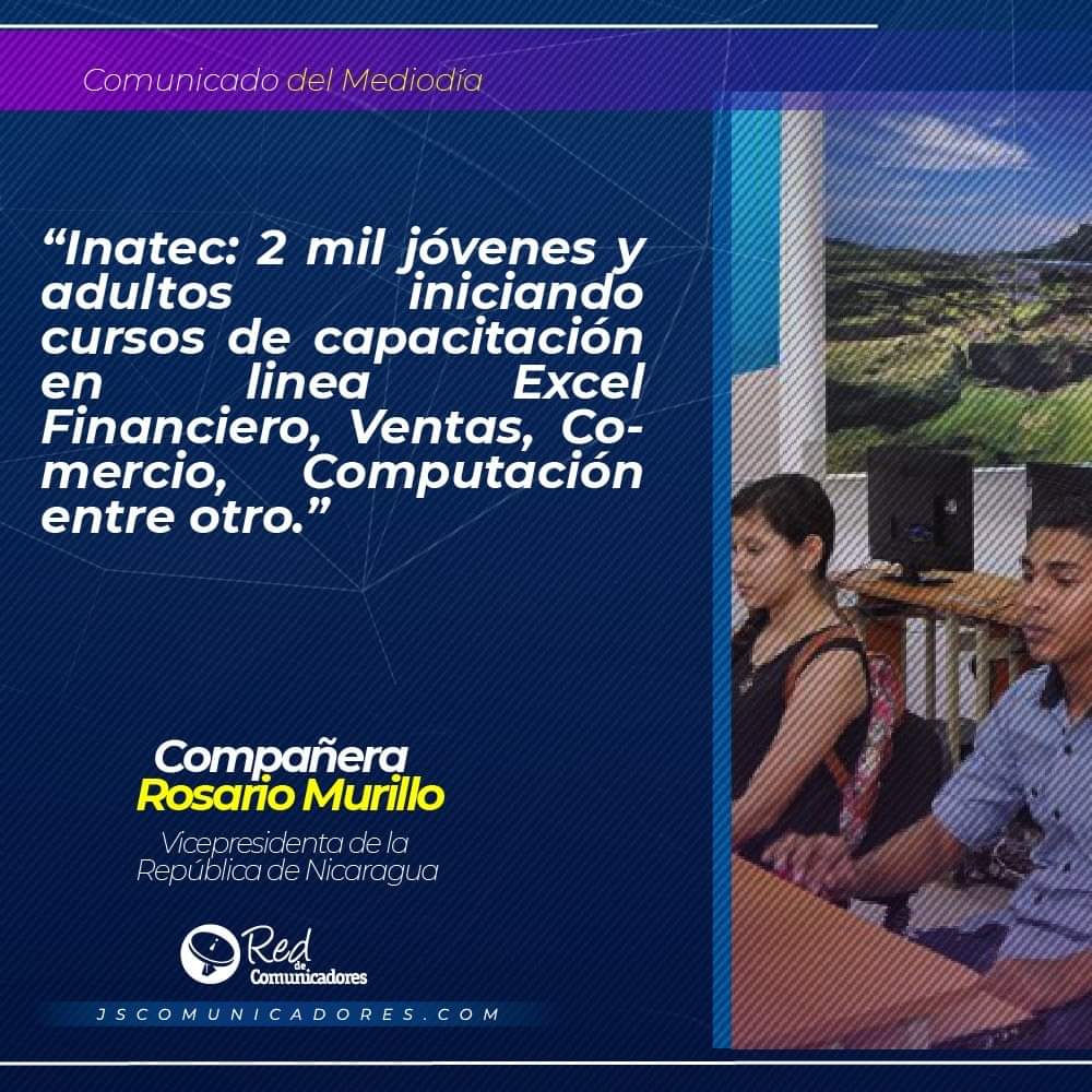 RedJSMatNE's tweet photo. 👉🏻Te compartimos principales noticias📰 brindadas por la compañera Rosario Murillo en su 🎙comunicado de mediodía.☀️

#OctubreVictorioso #UnidadParaLaProsperidad https://t.co/GwQpBaBw3g