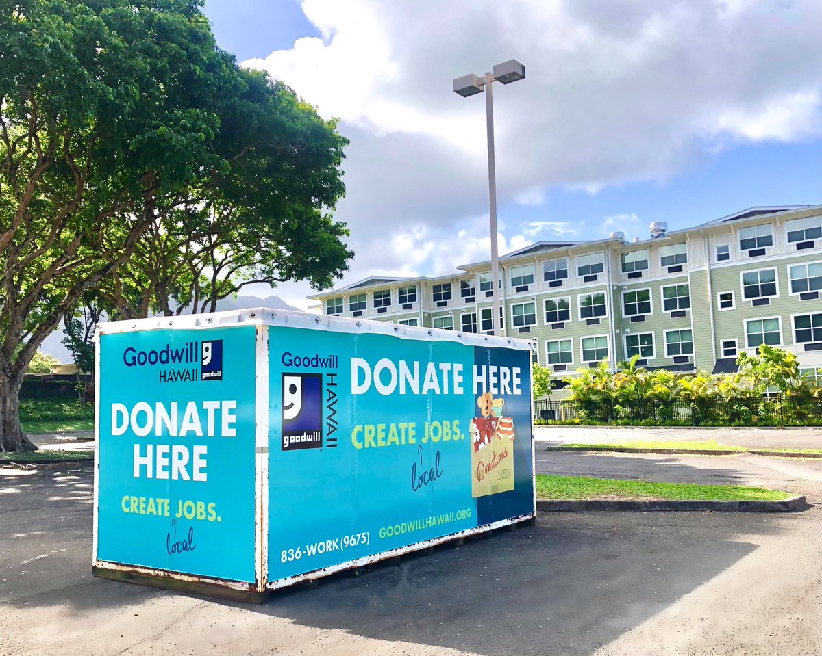 The Goodwill collection pod has a new location! Bring your gently used items to the pod along Alaloa Street across from Windward Mall. 👕👖@GoodwillHawaii