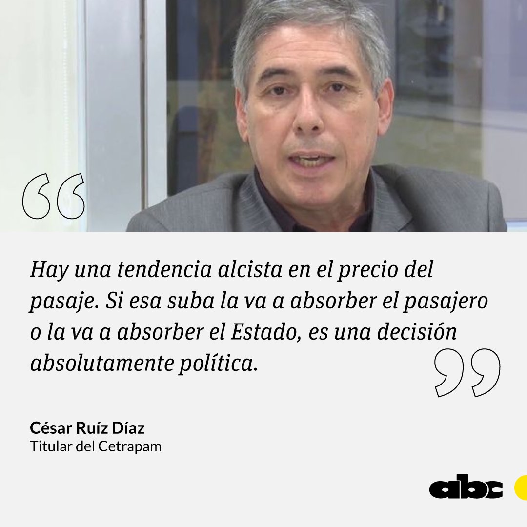 ABCDigital's tweet photo. ¿Se viene otro golpe al bolsillo?

🚌La suba del combustible afectará al precio del pasaje.

⬆️Que dicho incremento se traslade a los pasajeros o se aumente el subsidio a los transportistas depende del Gobierno, dijo César Ruiz Díaz (Cetrapam).

🔗 https://t.co/2Lco1WQcir https://t.co/9OgPGPFBl5