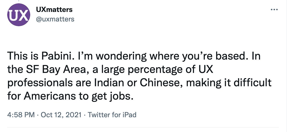 brownorama's tweet photo. Every word of this tweet is infuriating, and an insult to the field of user experience. https://t.co/QoWPJh15s6