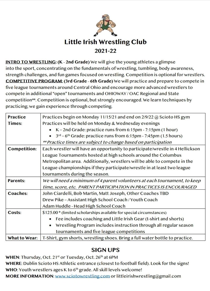 sciotowrestling's tweet image. Youth Wrestlers