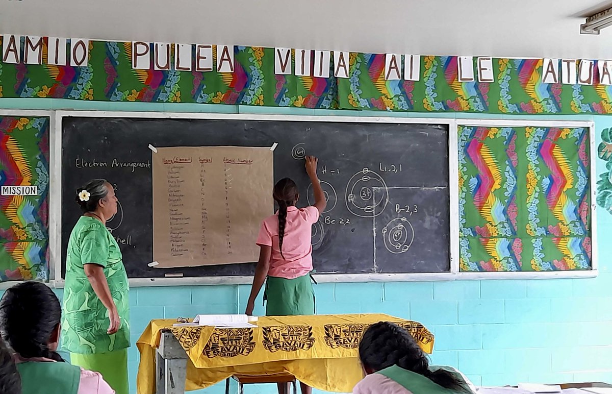 A colourful school classroom, Samoa