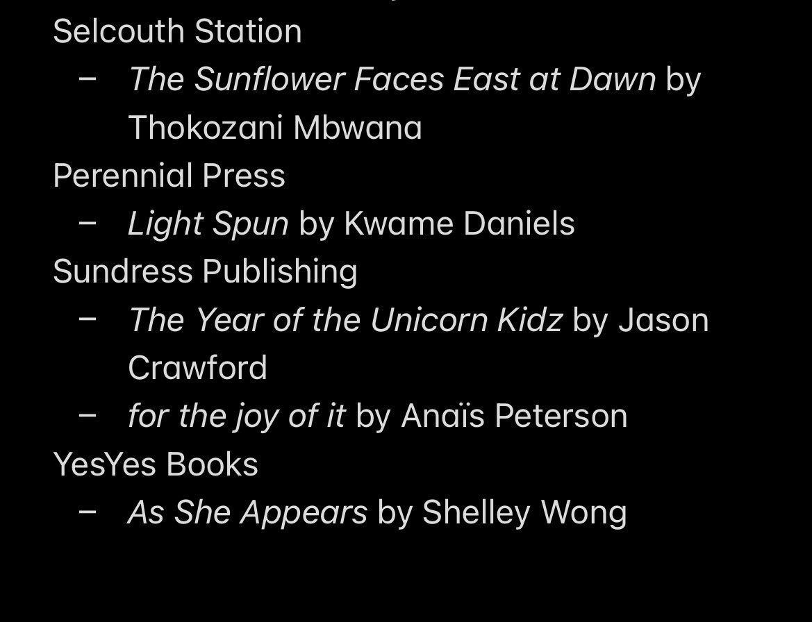 Okay friends! As of today, here’s the list of 2022 forthcoming poetry books by queer writers of color. 

If you want to be added or if I’m missing peeps, feel free to comment below or dm me. This includes chapbooks and self-published ☺️