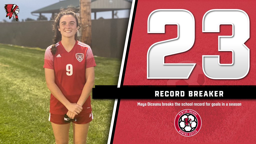NewtonAthletics's tweet photo. “Record Breaker”
With her two goals tonight senior Maya Diceanu breaks the school record for goals in a season with 23!  Congratulations Maya! @Newton_Schools @WOACSports https://t.co/4Dg7jMFntL