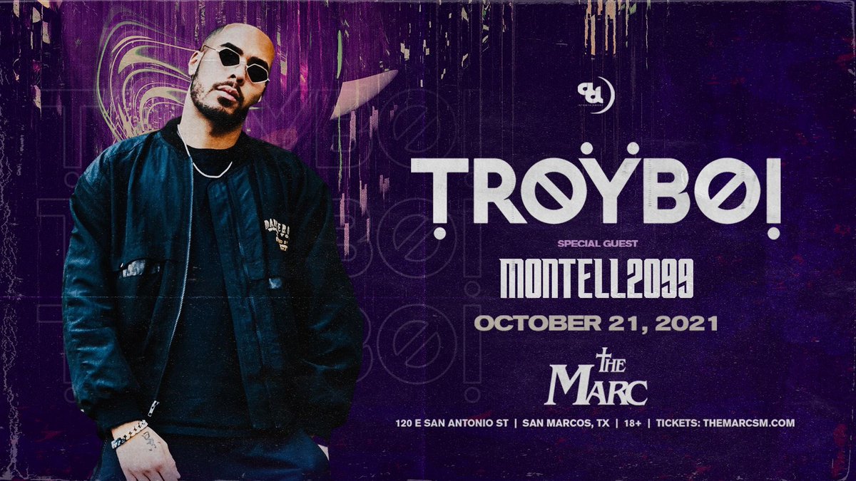 Who else is stoked to see <a href="/TroyBoiMusic/">TroyBoi</a> and <a href="/montell2099/">montell2099</a> at <a href="/TheMarcSM/">THE MARC</a> next week?! ✨

If any <a href="/ATXRaveBabes/">ATX Rave Babes</a> are going, let’s rally together for a picture with the flag.