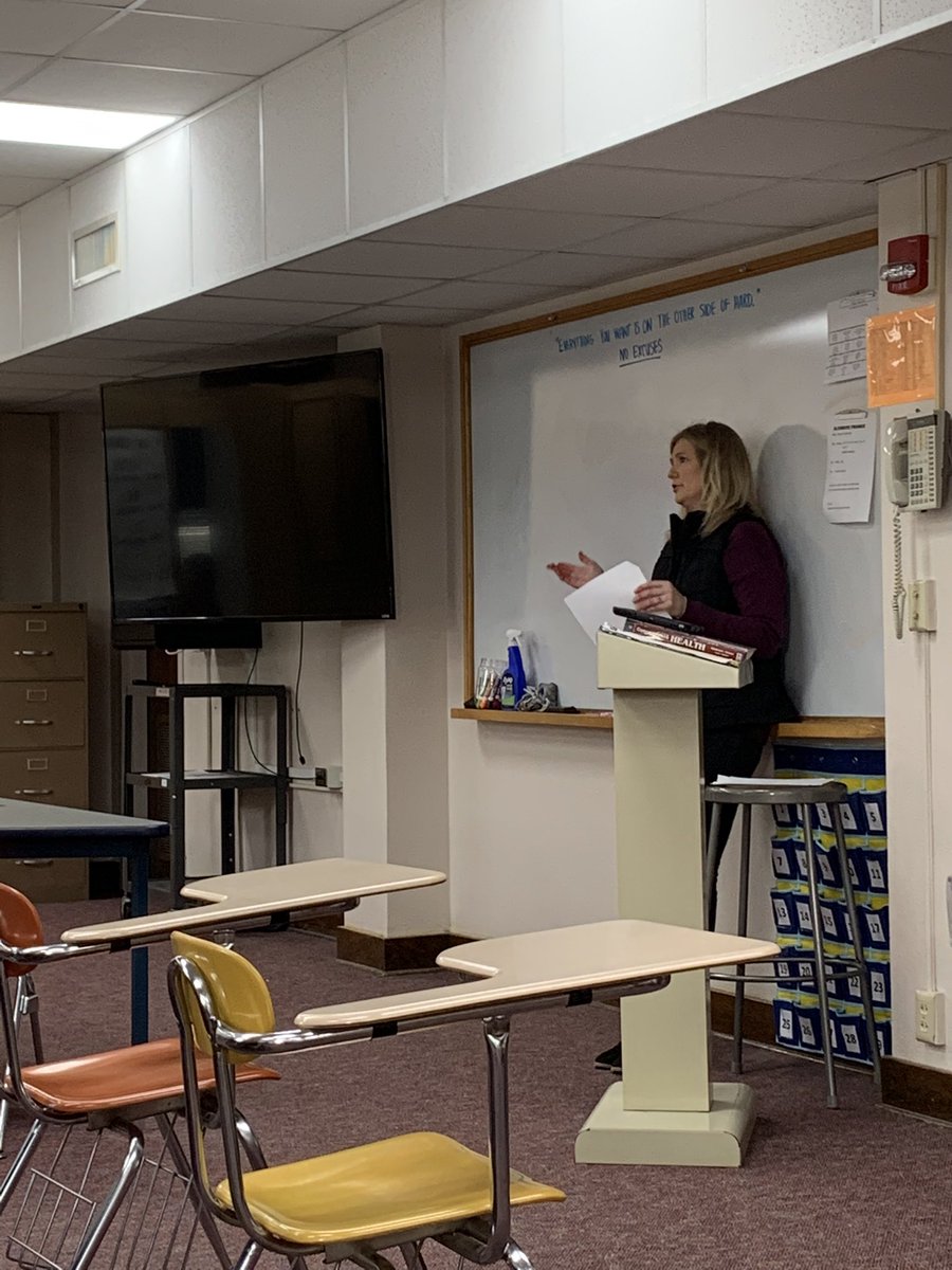 AndrewCherry22's tweet photo. We had a great day today in Freshman health class! Ashley Porter taught us about first aid and what to do in case of an emergency. Kids also learned hands on with two ways to control bleeding. We had an awesome day! https://t.co/KvD1ul0YPU