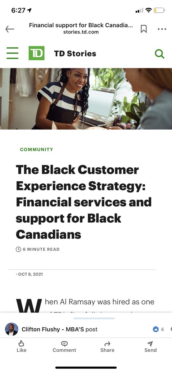 Al_ForeverProud's tweet photo. One of the proudest moments in my 16+ yrs. @TD_Canada — my #executive mandate has been expanded to lead our newly formed #Black Customer Segment. 

I’ve spend the past year designing &amp;  building an ALL STAR ⭐️ #team — PROUD to say we’ve officially 🚀🖤!!!
https://t.co/gLKGV4pd58 https://t.co/YzhliSVJqT