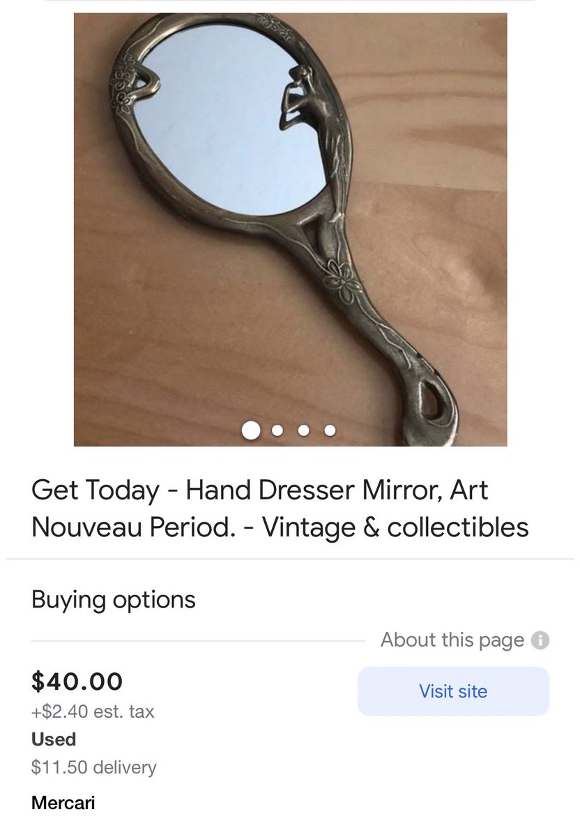 girls dont want flowers they want the antique sailor neptune art nouveau hand mirror 