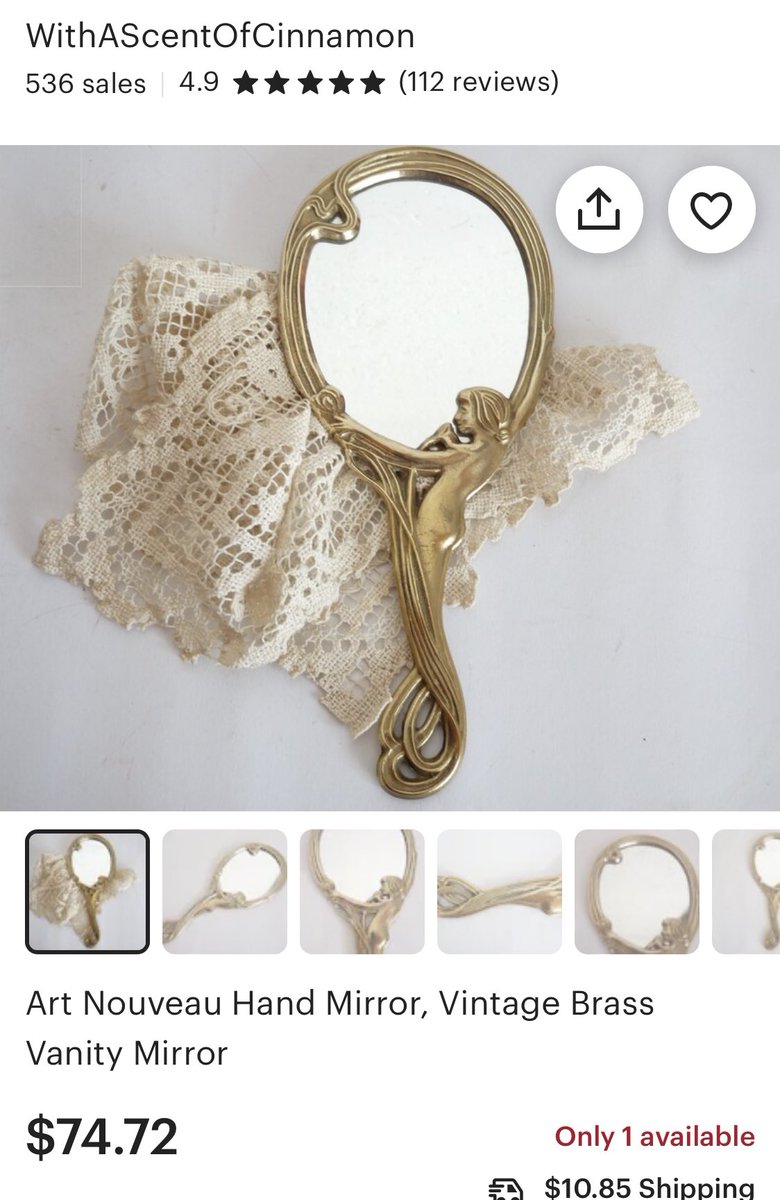 girls dont want flowers they want the antique sailor neptune art nouveau hand mirror 