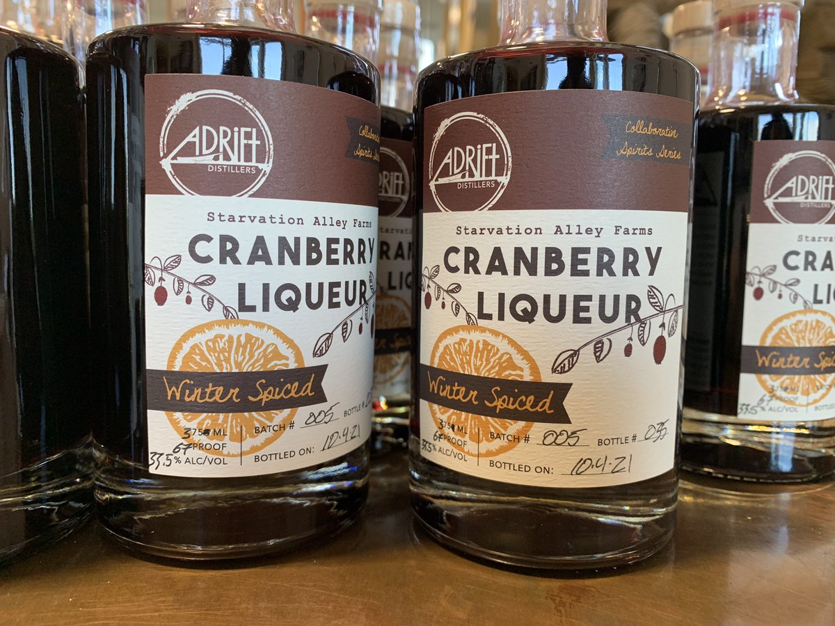 AdriftDistille1's tweet photo. Have you tried our Winter Spiced Cranberry Liqueur? Only here for a limited time! Cheers x 🥃 https://t.co/hsZoBgu3nR