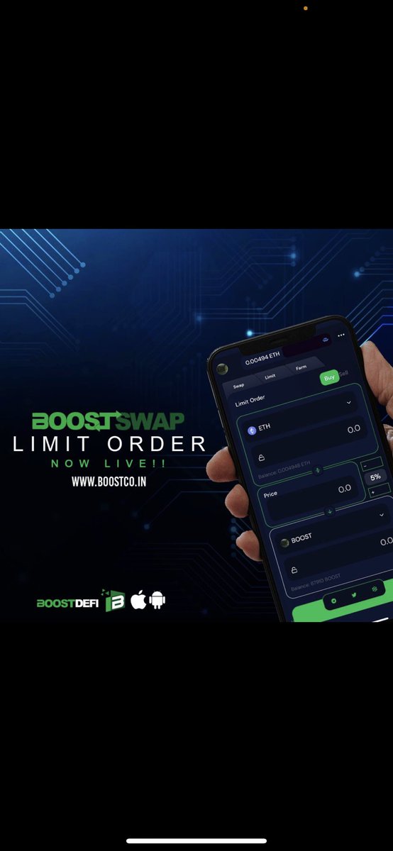 theonlyprofit's tweet photo. BoostSwap Limit Order Now Live!! 📲🔥🔥 New all time highs 🤑 @TheBoostCoin $BOOST #boostcoin #crypto #bitcoin $shib $doge $eth
BoostSwap: 🚀🔄 https://t.co/YSCWebOKqR
BoostCoin Chart: 📈 https://t.co/eBqpxpTA7A
Telegram: 📲 https://t.co/Ub0ETSDWsF https://t.co/RtCNuBpHLl