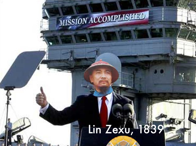 WithChineseCha1's tweet photo. Couldn't get this meme out of my head after talking about the opium war, so I made it. #opiumwar #linzexu #chinesehistory https://t.co/sbMkMJBN3X