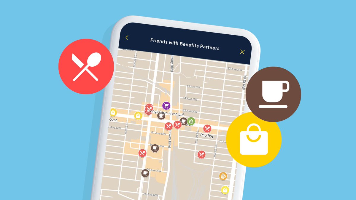 So many Friends with Benefits we needed a map 😏 Find friends near you with our new in-app map 📍
