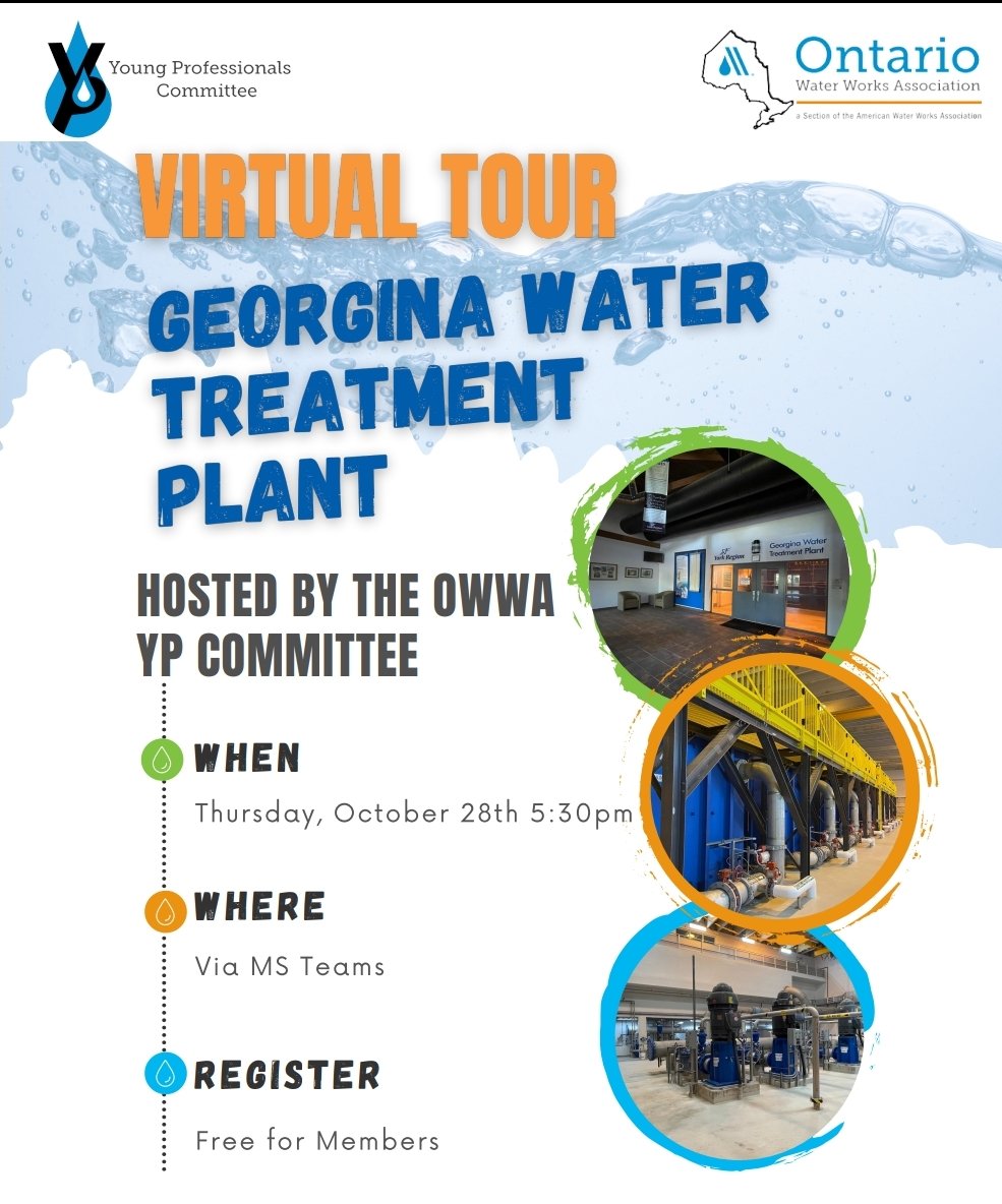 Join us on October 28th as we are taken up close and personal through York Region's biggest water treatment plant. Register here: owwa.ca/events/index.h… #OWWA <a href="/OWWA1/">OWWA</a>