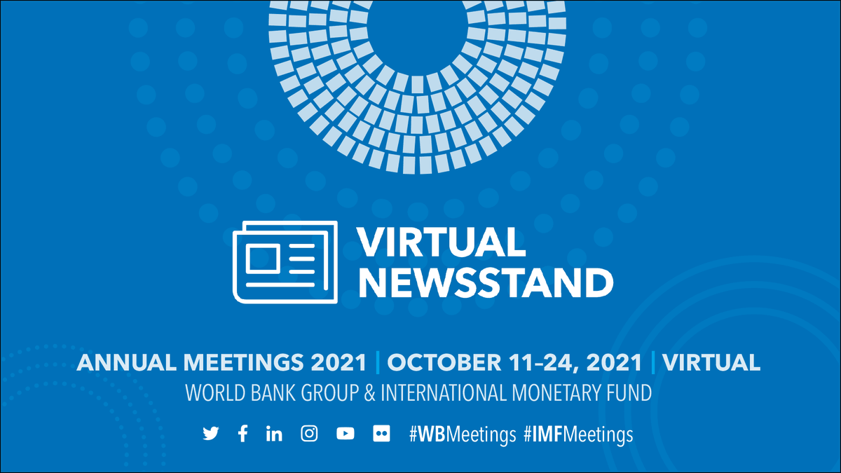 IMFNews's tweet image. Visit the 2021 IMF Annual Meetings’ Virtual NewsStand highlighting the Meeting’s media partners and get their latest content on the global economy and international development. bit.ly/3mG6Afn