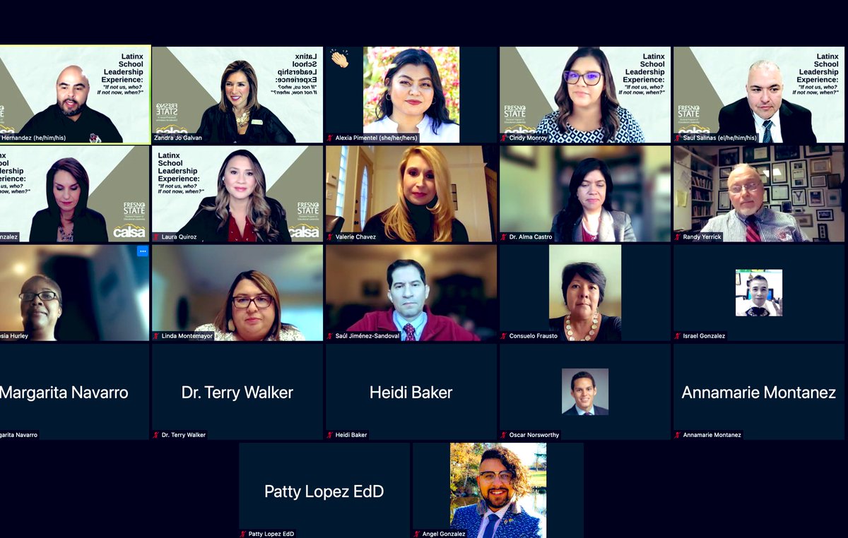 Honored to celebrate, lead &amp; speak on #Latinx Leadership with <a href="/EdDFresnoState/">Fresno State Ed.D. Program</a> &amp; <a href="/CALSAfamilia/">CALSA</a> tonight!💚🌟❤️#ALLmeansALL #LeadershipMatters <a href="/Florida_ALAS/">FL-ALAS</a> <a href="/ValChavez2018/">Valerie Chavez</a> <a href="/AlmaCCastro/">Dr. Alma Castro</a> <a href="/Walker1Dr/">Dr. Terry T. Walker</a> <a href="/LoriGonzalezEDU/">LG</a> <a href="/mcon_navarro/">Margarita Contreras (Navarro)</a> <a href="/Nacho_PhD/">Ignacio Hernández Jr</a> @HeidiBaker_Te <a href="/GuidingOutcomes/">Cindy Monroy, Ed.D.</a>