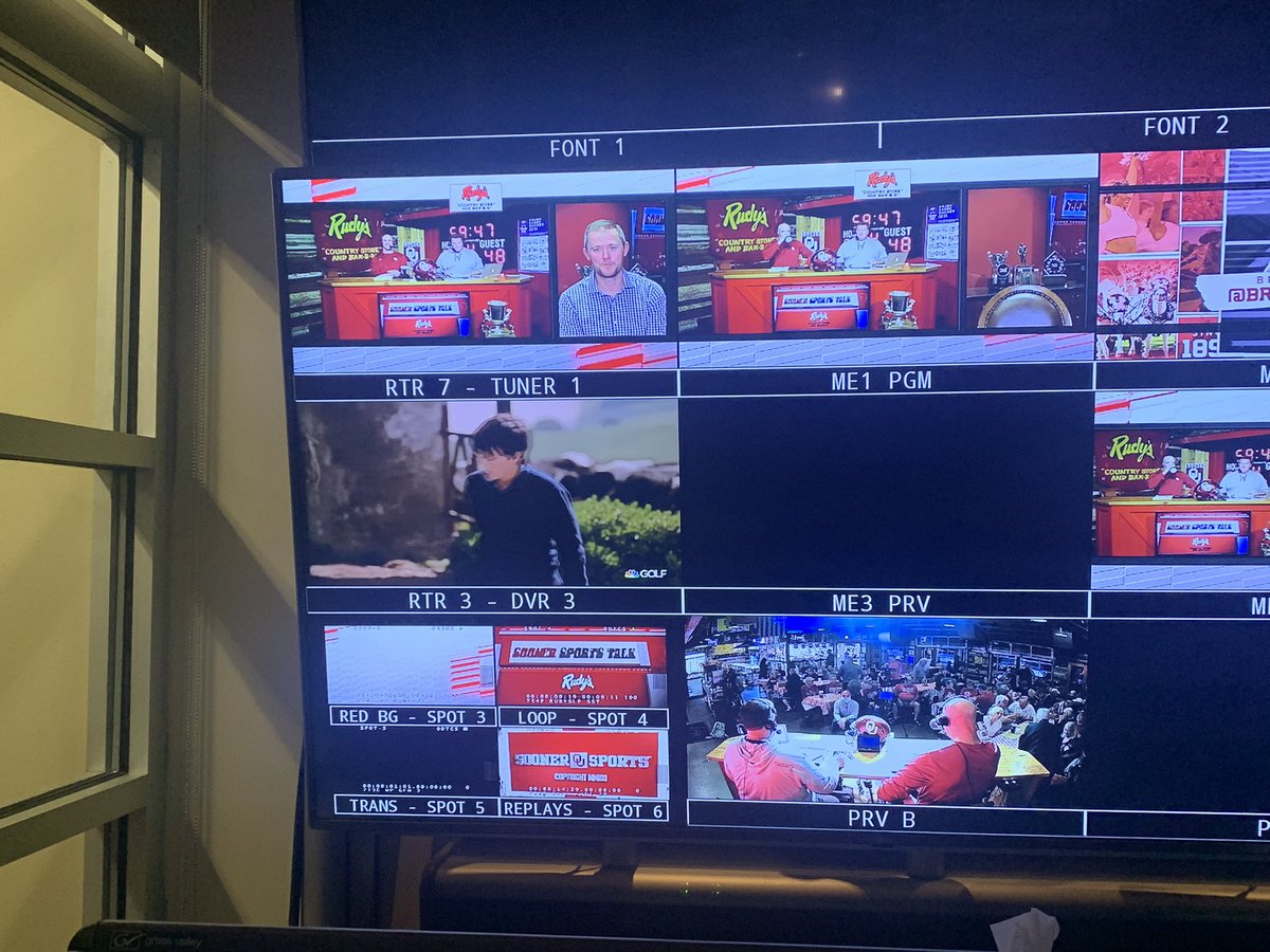 it’s kinda insane seeing the show live on air as I Technical Direct it! Love these shows!!
<a href="/SoonerSportsTV/">Sooner Sports Network</a>