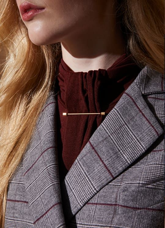 ETCeteraNYC's tweet photo. We added hardware to our ultrasoft modal. Both the Marcie &amp; Joanna draped collar blouses feature a removable bar pin at the neck that gives the look of an ascot. A great way to add masculinity to a feminine look #etceteranyc #falltrends #fallfashion #fall2021 #fashion #style https://t.co/bUrxosY3Nv
