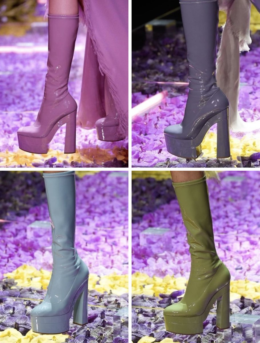 Atelier Versace Fall 2015 leather boots