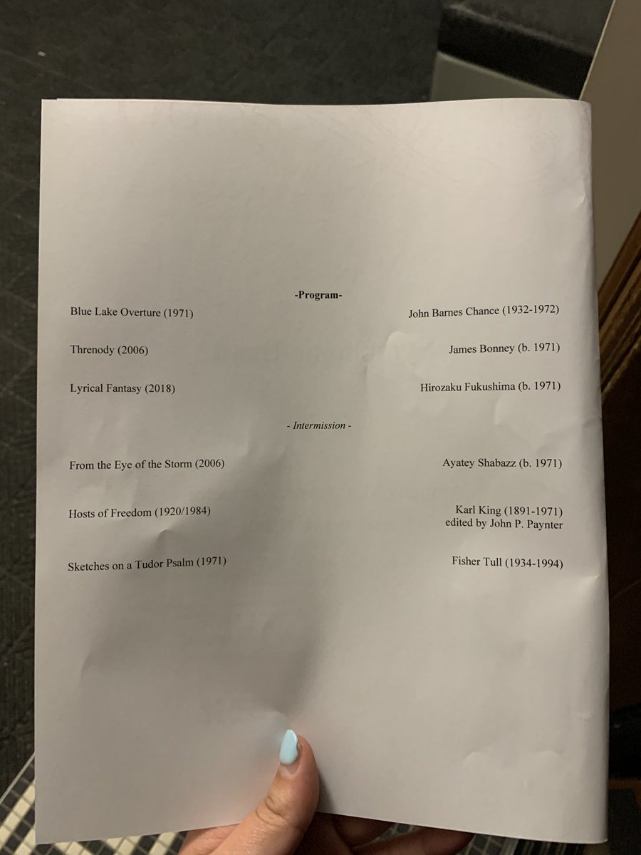 SadiyahAli10's tweet photo. Just about arriving at intermission — here’s a look at the program. #jour200b https://t.co/pF86ozYgAY