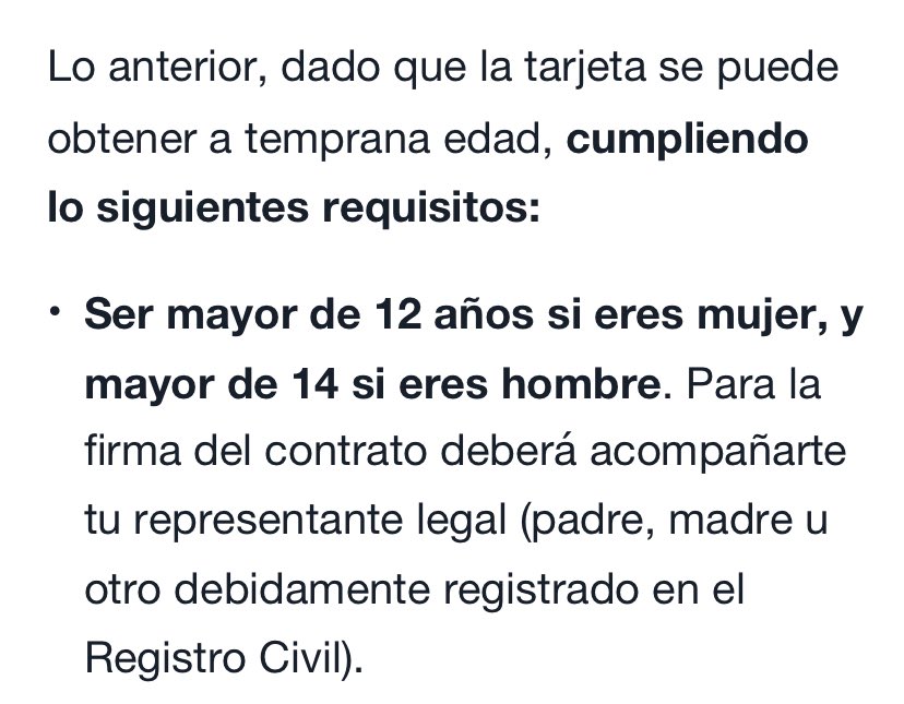 cindyzebil's tweet photo. @BancoEstado @BancoEstado porque existe esta diferencia entre hombres y mujeres para obtener cuenta Rut para un menor de edad… eso es discriminatorio https://t.co/D6cFZFjqgp