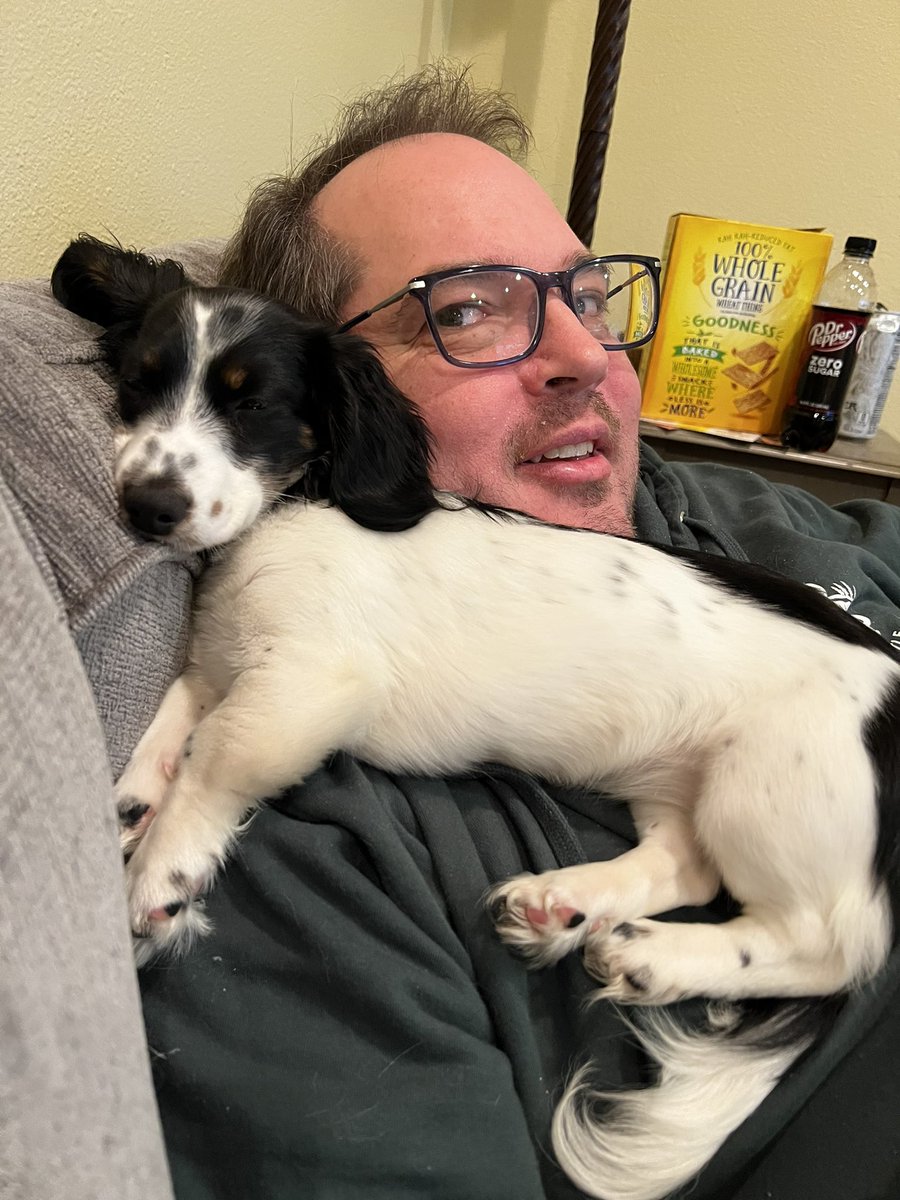 <a href="/threetoebay12/">Zach Adams</a> isn’t just a dog person now. He’s a dachshund person 😂 <a href="/Bay12Games/">Bay 12 Games</a> <a href="/liltove/">Kate, PhD⁷ 💜 Committed to Play💜</a>