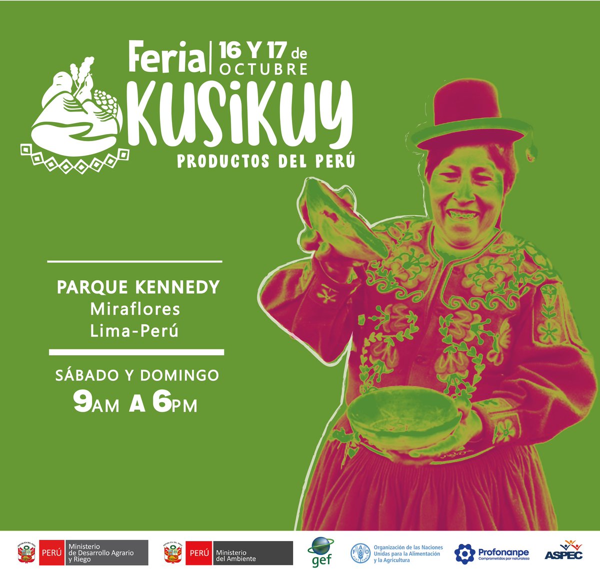 FAOPERU's tweet image. No te pierdas la experiencia de conocer el primer museo recreativo gratuito del #Perú milenario 
Sábado 1️⃣6️⃣
Domingo 1️⃣7️⃣
Ven y se parte de la comunidad #Kusikuy!!