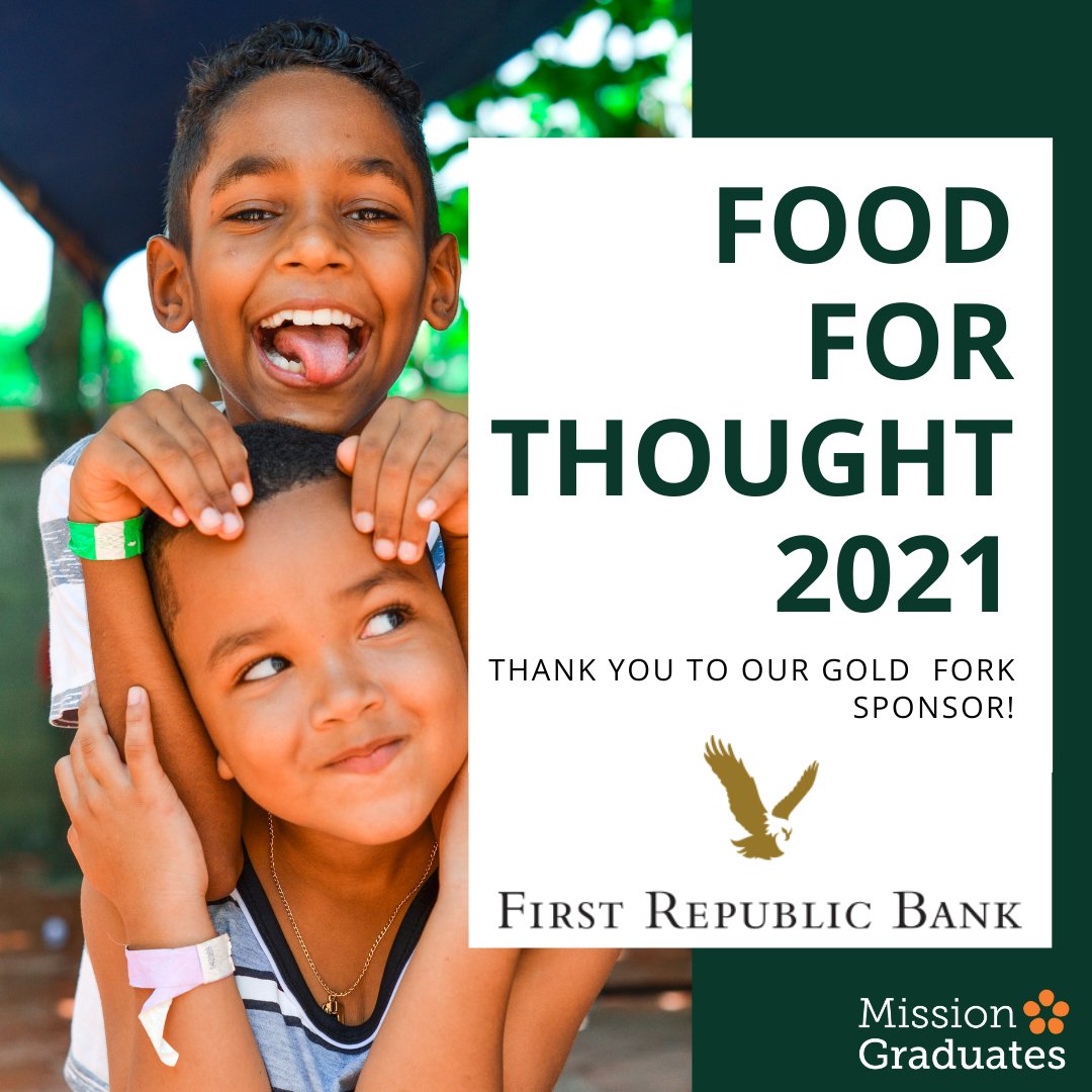MissionGrads's tweet photo. 3/ Thank you to our Gold Fork Sponsor 
@firstrepublic! https://t.co/EVKuo0NTdC