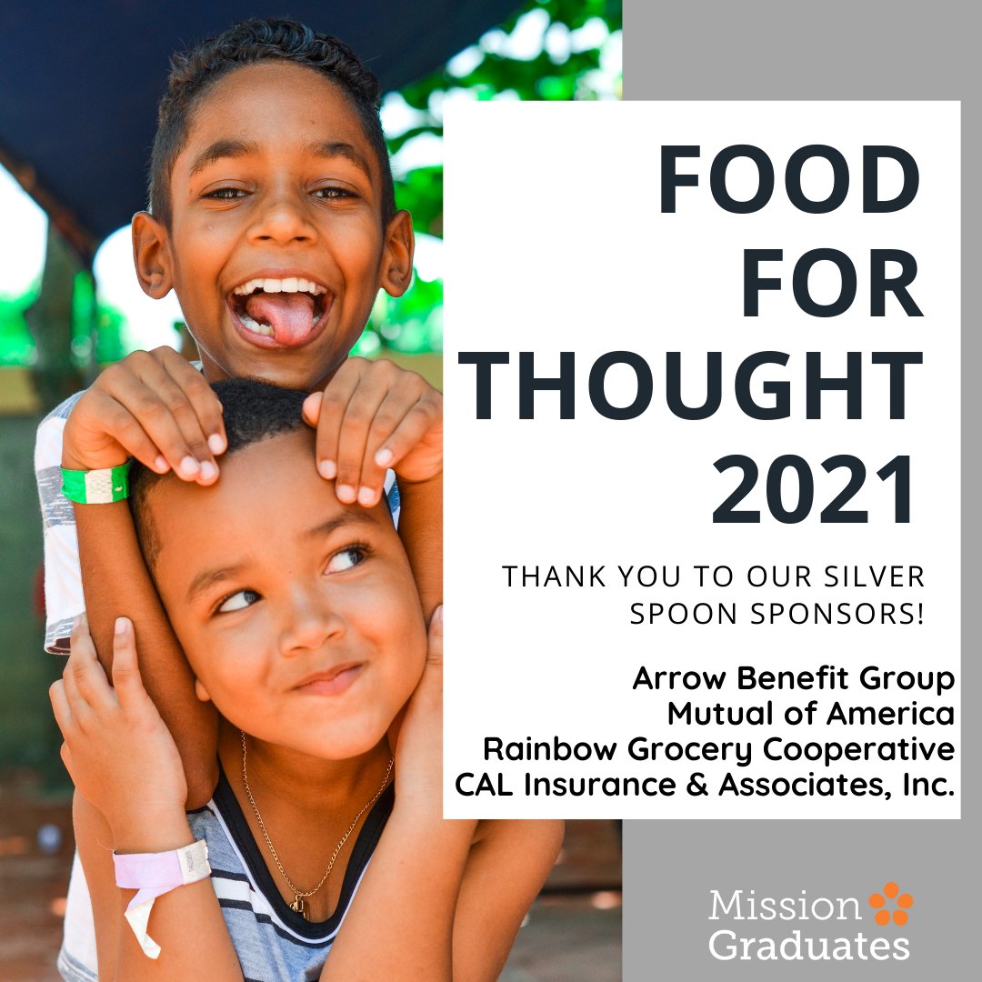 MissionGrads's tweet photo. 4/ Thank you to our Silver Spoon Sponsors 
Arrow Benefit Group
Mutual of America
Rainbow Grocery Cooperative
CAL Insurance &amp; Associates, Inc. https://t.co/LUiV3x4MRF