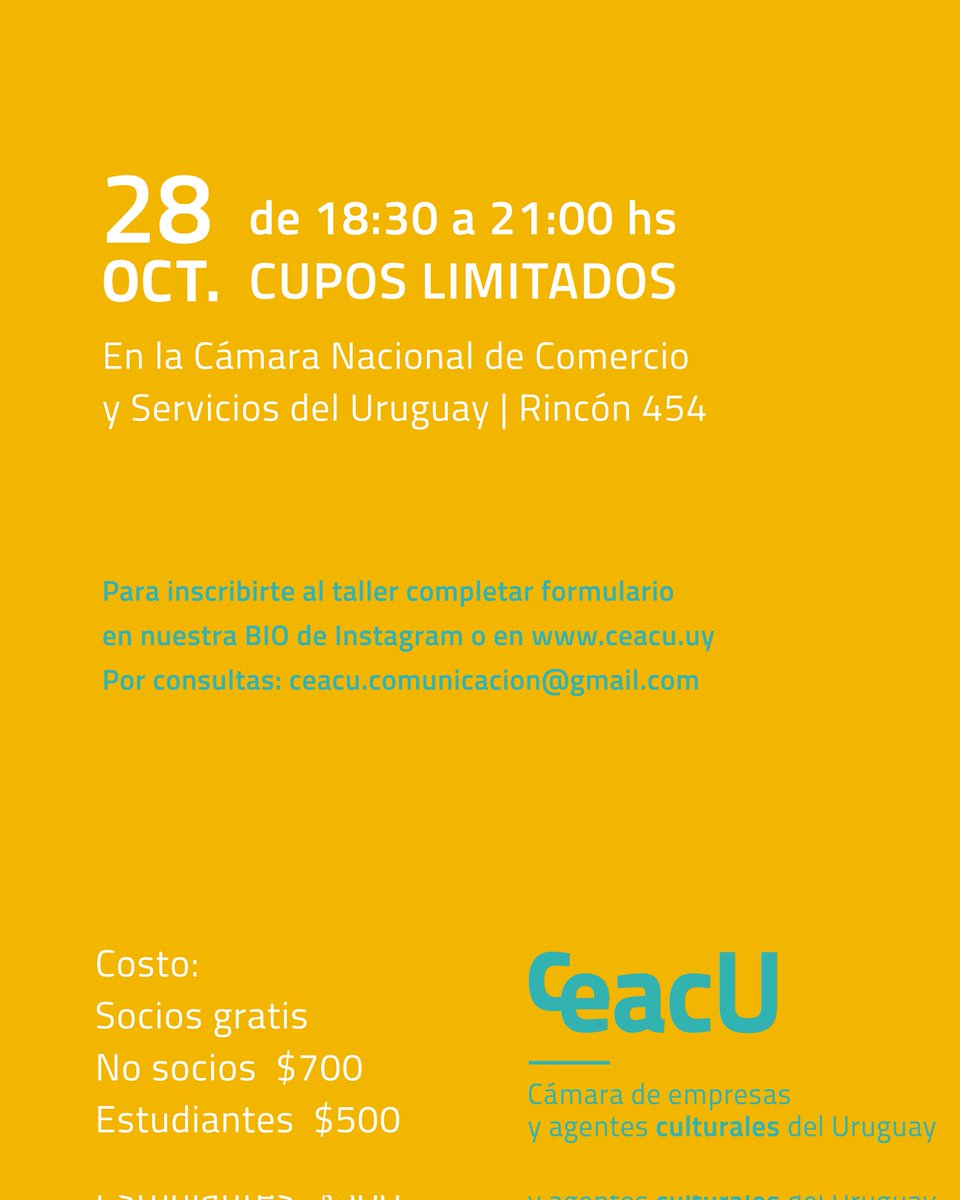 Si sos gestor cultural no te pierdas la posibilidad de impulsar tus proyectos. En este taller conocerás herramientas para detectar oportunidades, facilitar procesos y conseguir financiamiento.
Formulario: docs.google.com/forms/d/e/1FAI…