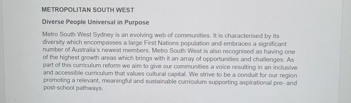 Abby Saleh (@abbysaleh1) on Twitter photo As part of our work as representatives of Met south west region for the <a href="/NewsAtNESA/">NSW Edu Standards</a> Teacher Expert Network (TEN)...we created the following vision for our work in the curriculum reform process.
<a href="/LilaMularczyk/">💧Lila Mularczyk OAM JP FACE FACEL💗🌈</a> <a href="/dizdarm/">Murat Dizdar</a> <a href="/FPS1895/">Fairfield PS</a> <a href="/lisaporter555/">Lisa Porter</a> <a href="/NSWHALT/">HA and Lead Teachers</a> <a href="/HaskettsHSC/">Melinda ✏️👩🏼💻🏈👩🏼🏫</a>
Thoughts??🤔 As part of our work as representatives of Met south west region for the <a href="/NewsAtNESA/">NSW Edu Standards</a> Teacher Expert Network (TEN)...we created the following vision for our work in the curriculum reform process.
<a href="/LilaMularczyk/">💧Lila Mularczyk OAM JP FACE FACEL💗🌈</a> <a href="/dizdarm/">Murat Dizdar</a> <a href="/FPS1895/">Fairfield PS</a> <a href="/lisaporter555/">Lisa Porter</a> <a href="/NSWHALT/">HA and Lead Teachers</a> <a href="/HaskettsHSC/">Melinda ✏️👩🏼💻🏈👩🏼🏫</a>
Thoughts??🤔