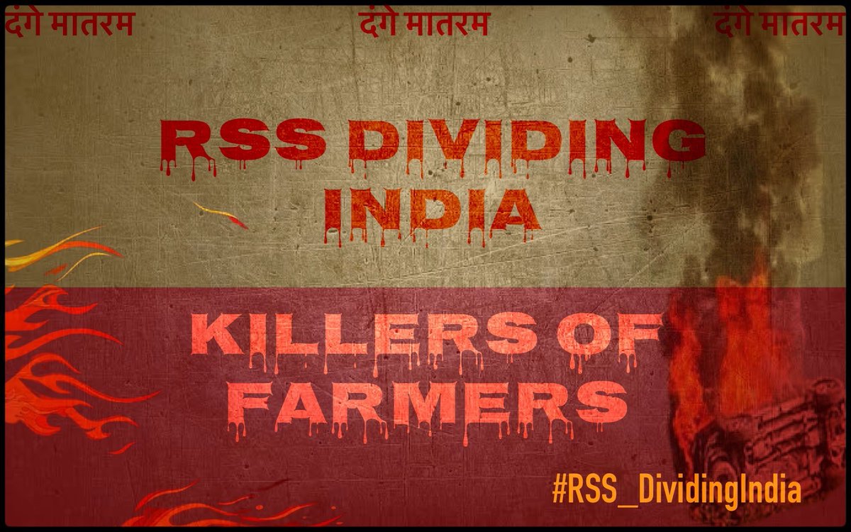 kisanektamorcha's tweet photo. Many credits to the BJP govt fr leaving no stone unturned in harming the farmers’ and their lives
Now RSS is here to Divide India and break unity 
Until whn will ths continue? 
#RSS_DividingIndia https://t.co/la2mMgRfap