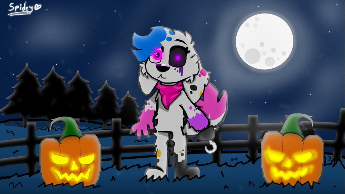 someonetokexd's tweet photo. Well, I haven't done digital art in a long time💚🖤🥲, well, not so much X/D, and that's why it seems to be lacking effects, sorry⚡️🥰.

🎃🎃

OC: @Dulce_DaVinci https://t.co/gifgCIV3gW
