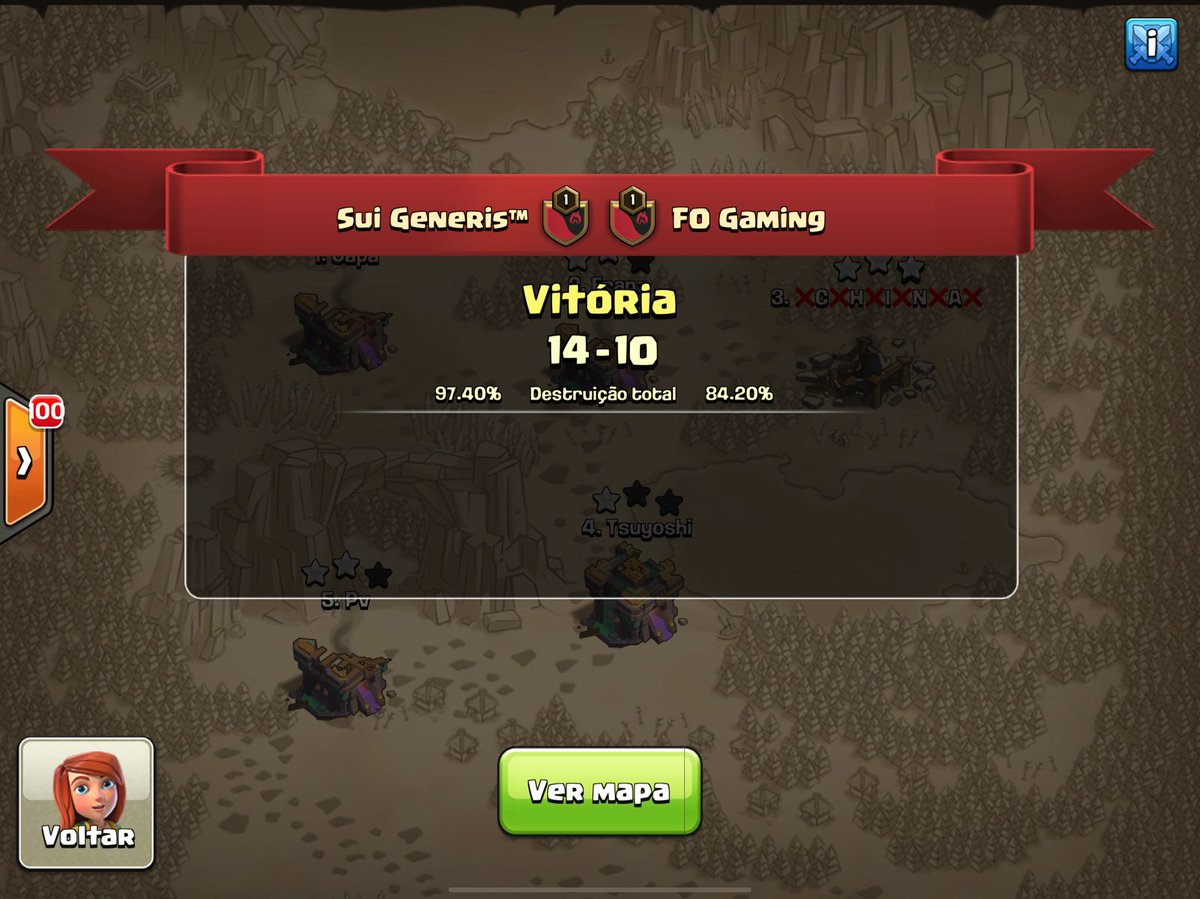 Guerra pela @StephanieDrM1  

Round 2 Group 1

Parabéns aos nossos players pelo desempenho.

A pergunta que não quer calar

"Quem ripou o PW?" 🤡😂

GG <a href="/FOGAMINGCOC/">Gabriel Pedrosa</a> 

#goSUI
#cocesports 
#clashofclans
<a href="/CoCEsports/">Clash of Clans Esports</a>