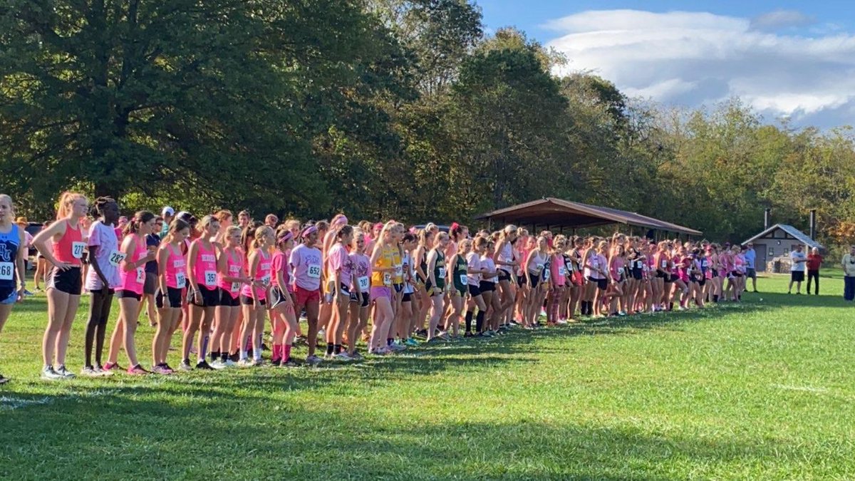 DrToddKeruskin's tweet photo. Congratulations to our EFHS Boys and Girls Cross Country Teams. They participated in the pink out race at Mingo Creek Park today. Both teams had a 2nd place overall finish in AA out of 9 teams total. #EFproud @warrior_ef @EFWarriors @track_ef https://t.co/kgaV0XZwm1