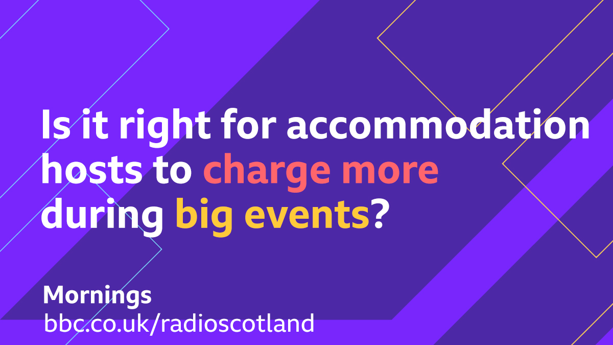BBCRadioScot's tweet photo. Two-star guest houses in Glasgow are being criticised for charging almost £1,500 per night during the global climate change conference.
 
Today we want to know...is it justifiable or shameful for hosts to put their prices up during big events? https://t.co/kIUN4WMh9f