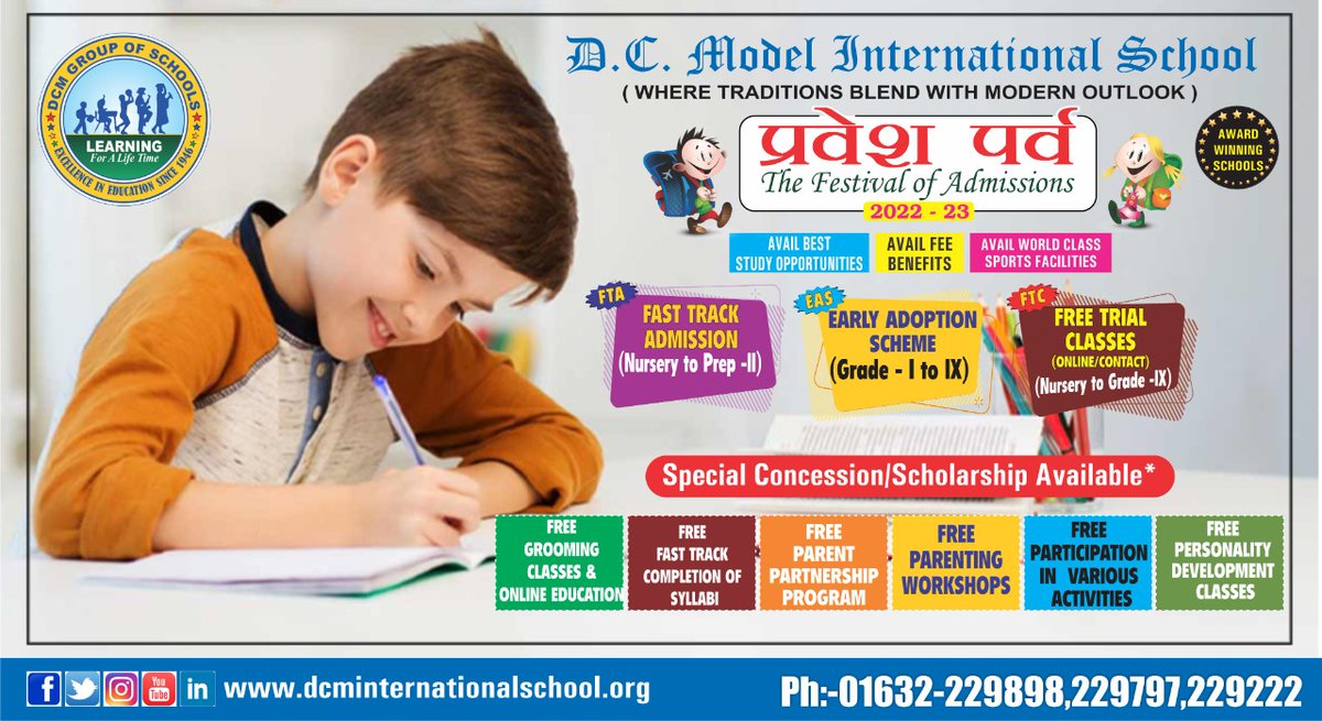 dcmi_school's tweet photo. Parvesh Parav @ DCMI
#SaveMoney #SavePreciousTime
Great Opportunity for #parents to avail #Free #WorldClass #Education & other Learning Facilities. https://t.co/30UftfLmuD