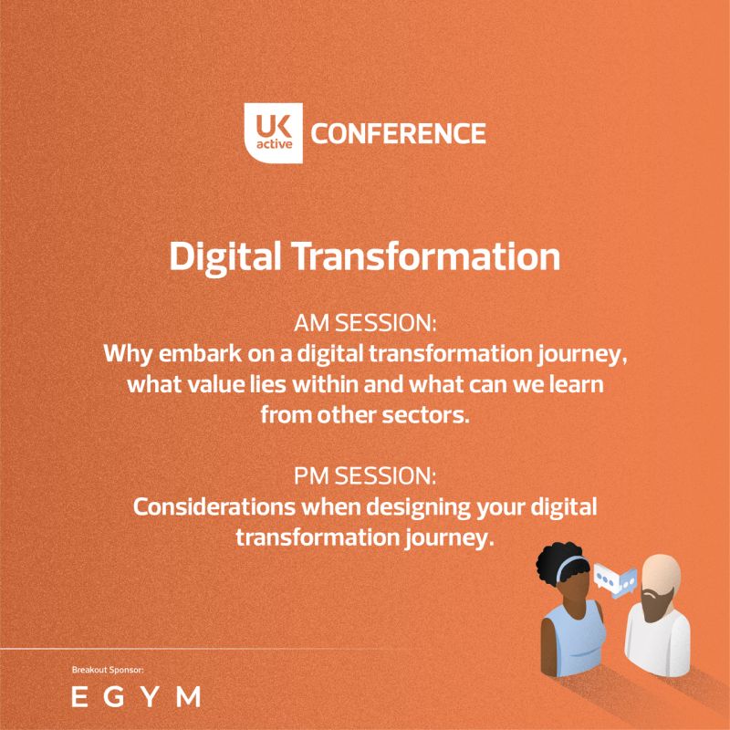 Looking forward to speaking at all 3 Digital Transformation sessions today at #ukactiveConference. Join me at 11 and from 13:30. See you there!