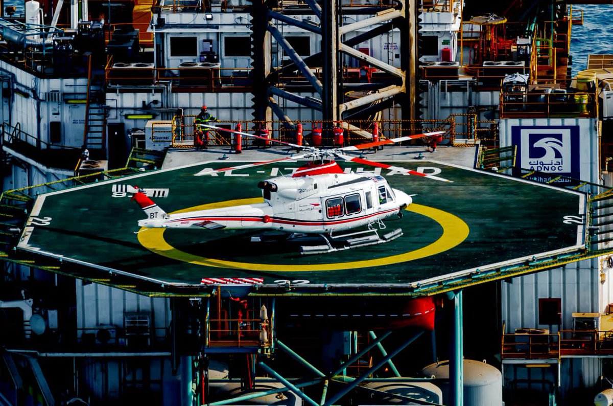 ADAviation_1975's tweet photo. Throughout the years ADA maintained a strategic partnership and continuous coordination with its core customer, ADNOC. 
 
With experience and over a million flying hours in support of oil activities, the vast majority of our services are in the offshore sector. https://t.co/ZUEpvhQySn