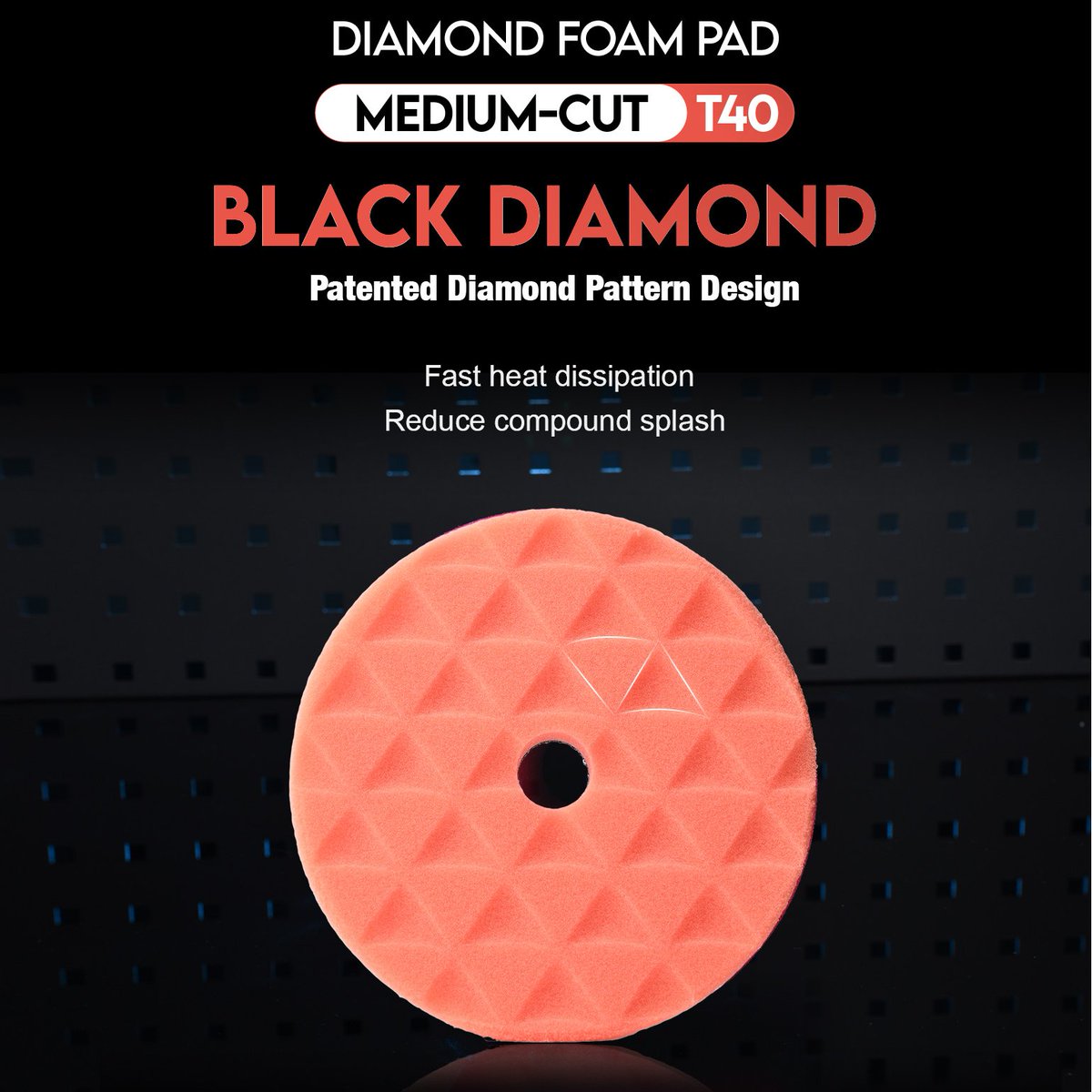 Shinemate1's tweet image. Diamond-Face Foam Pad Medium-Cut T40💓
Exclusive patent-"Black Diamond" design👊👊👊
✅Fast heat dissipation&amp;amp; Less compound splash
✅Easily remove 2000# sanding disc marks, fine scratches&amp;amp; light oxidation
✅For rotary&amp;amp; DA polishers
#foampad #detailing #blackdiamond #shinemate
