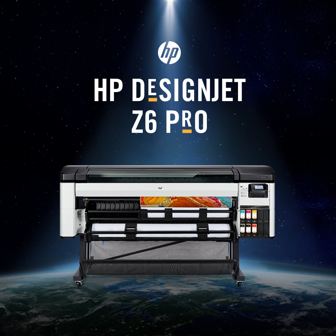 HPGraphicArts's tweet photo. You deserve a printer with #OutOfThisWorldPrecision. Upgrade to the new #HPDesignJet Z6 Pro Printer to achieve the highest precision in your prints, faster and more secure than ever. Learn more: https://t.co/UVo8gZ9QYQ https://t.co/hII2GDwI5w