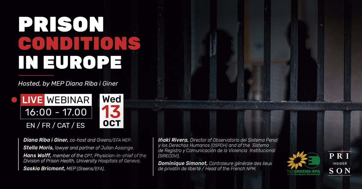 De tots aquests temes parlarà aquesta tarde (16h) Iñaki Rivera, director de l'<a href="/OSPDH1/">Observatori del Sistema Penal i els Drets Humans</a>, al seminari Prison Conditions in Europe

Us podeu inscriure aquí per seguir-lo online 👇
greens-efa.eu/en/article/eve…