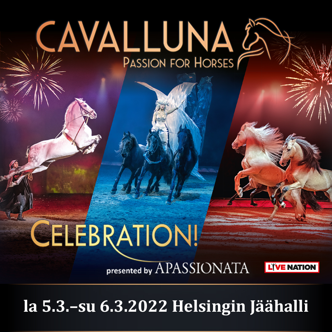 TicketmasterFI's tweet photo. Apassionata muutti nimensä Cavallunaksi! Euroopan suosituin hevosshow saapuu Helsingin Jäähalliin 5.-6.3.2021 uuden Celebration!-esityksensä kanssa.

Liput myyntiin maanantaina 18.10.2021. 

Lue lisää blogistamme https://t.co/5IIA3mIW4G
#cavalluna #ticketmasterfi https://t.co/qtgZKNuCLJ