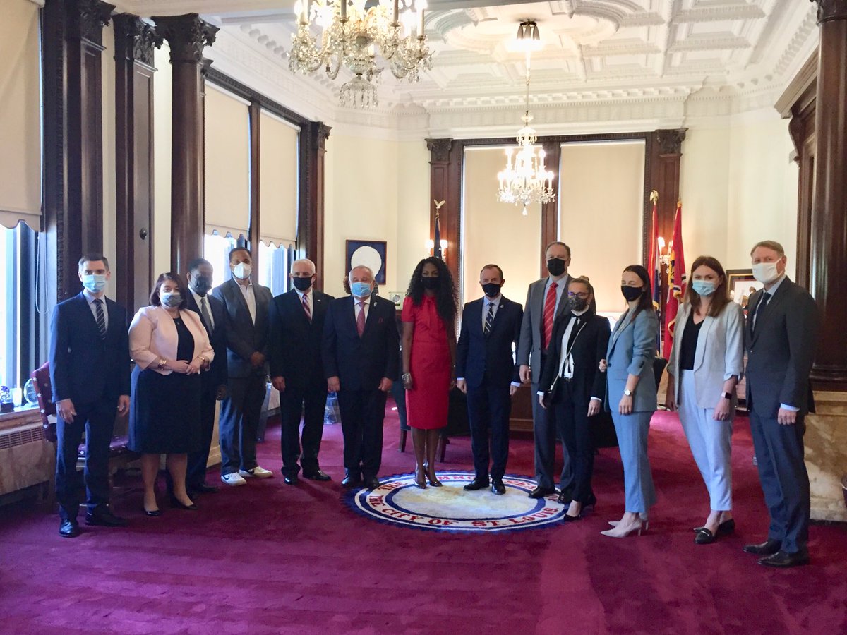 WTCSTL's tweet photo. ICYMI: A delegation from Poland led by ⁦@profGrodzki⁩ Marshal of the Senate met w/⁦⁦@saintlouismayor⁩ &amp; ⁦@DrSamPage⁩ last wk where they were joined by ⁦⁦@RodneyCrim1⁩ ⁦@STLPartnership⁩ &amp; ⁦@timjnowak⁩ ⁦@WTCSTL to discuss economic ties. https://t.co/sOvBXKO9XX