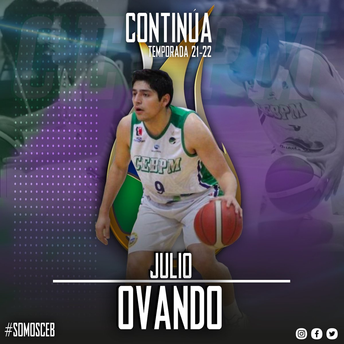 Sigue con nosotros Julio Ovando, desde la cantera CEB, hoy es el jugador con más liga jugadas, transformándose en un referente de la academia! 🏀
Vamos Julio, esta nueva liga seguirá siendo importante tu garra y empuje 💥💪👊
#SomosCEB