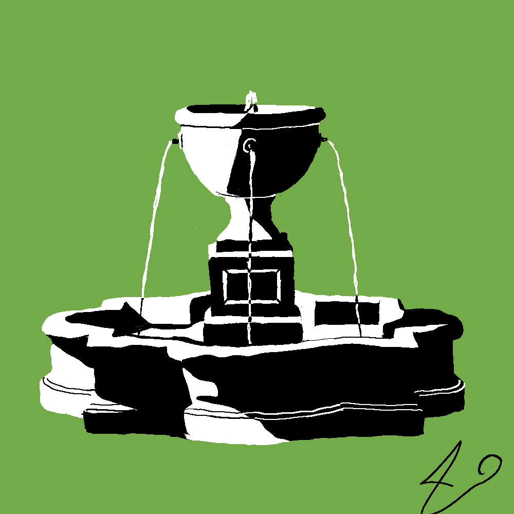 Hasslowski's tweet photo. Behind a day... again. But I have this lovely #fountain  to show for artober 11.

#inkedupoct2021 https://t.co/HC2BbPdjmP