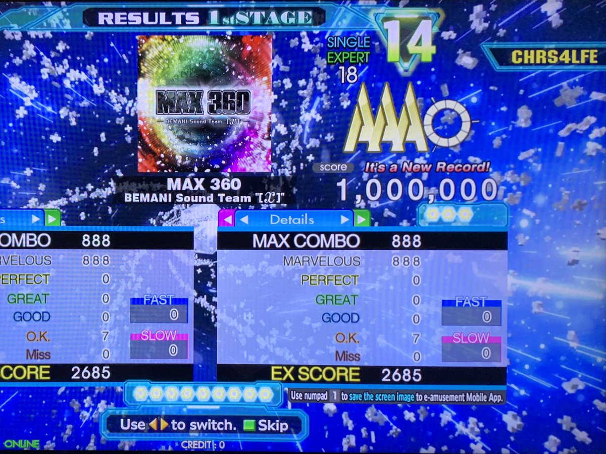 CHRS4LFE's tweet photo. LET’S FUCKING GO!!! MAX 360 ESP MFC 1,000,000 World Record!!! Level-18 MFC #4/46!!!!! https://t.co/nRvq6MAgGI